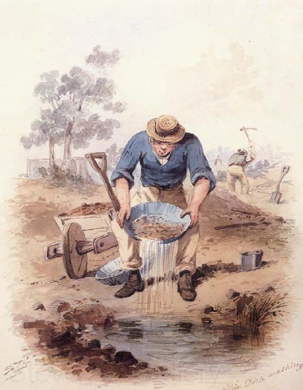 Samuel Thomas Gill Tin Dish washing Spain oil painting art